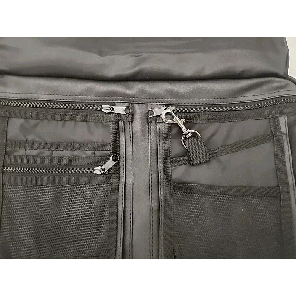 Briefcase Renwick Soft Black Leather Laptop Messenger Bag Case Storage Straps